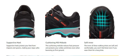 Men's Hiking Shoes Lightweight Trekking Shoes Non-Slip Breathable Outdoor Sneakers for Trail Running Walking