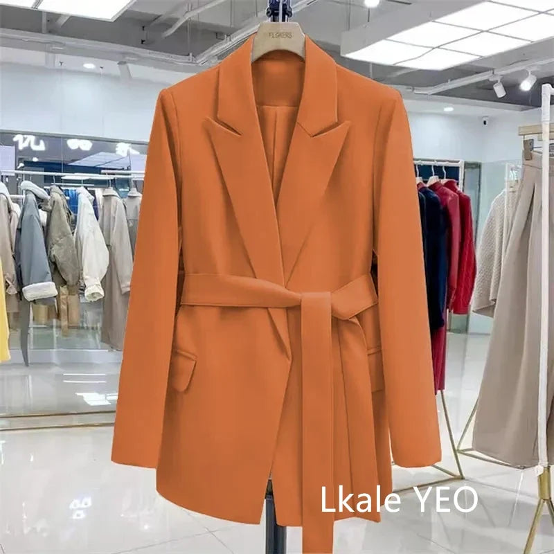 Spring Autumn Women's Blazer Coat 2026 Korean Version Fashion Ladies Outerwear Long Sleeve Comfortable Female Slim Suit Jacket