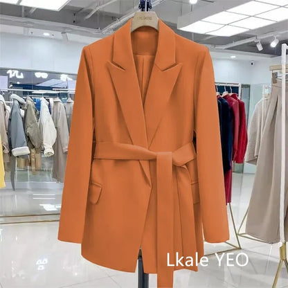 Spring Autumn Women's Blazer Coat 2026 Korean Version Fashion Ladies Outerwear Long Sleeve Comfortable Female Slim Suit Jacket