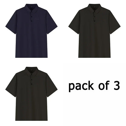 Polo Shirt Men Plus Size 4XL 5XL 6XL 7XL Short Sleeve Knitted Polo Shirts Loose Polos Oversized Tops Big Size Men Clothing T シャツ