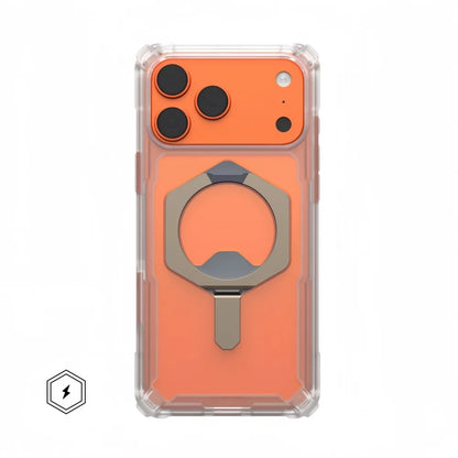 Transparent Military Shockproof Armor Phone Case For Iphone 17 Air 16 15 14 Plus 13 12 Pro Max Magnetic Holder Protective Cover