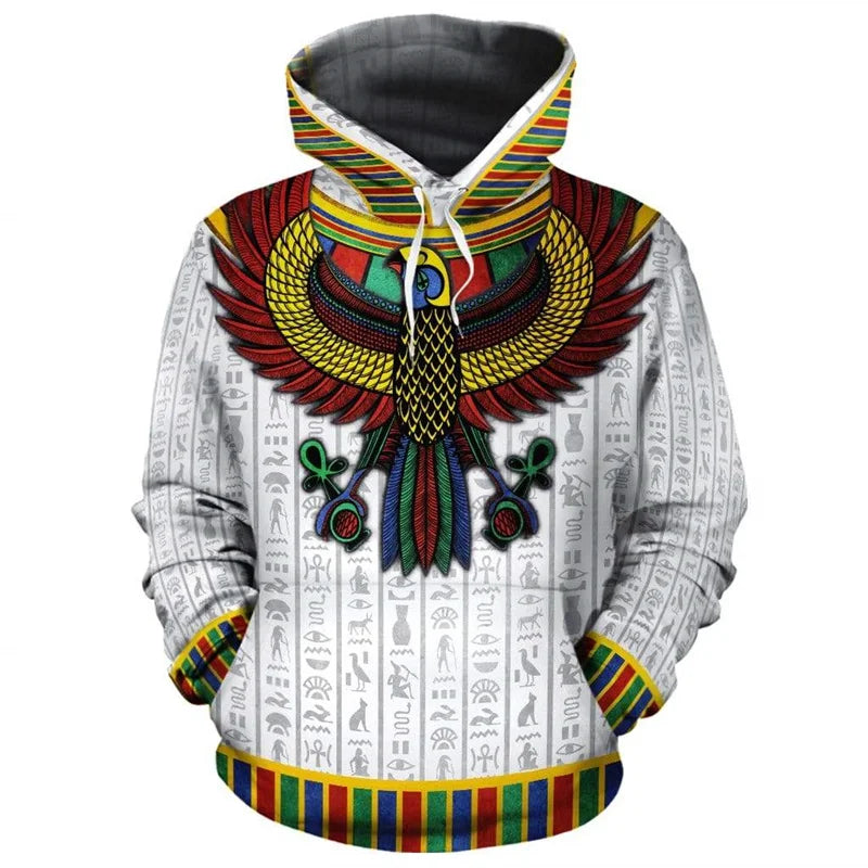 African Ethnic Tribes Unique Graphic Hoodie For Men Ethnic Printed Clothing Hooded Coat Loose Harajuku Street Vintage Hoodies
