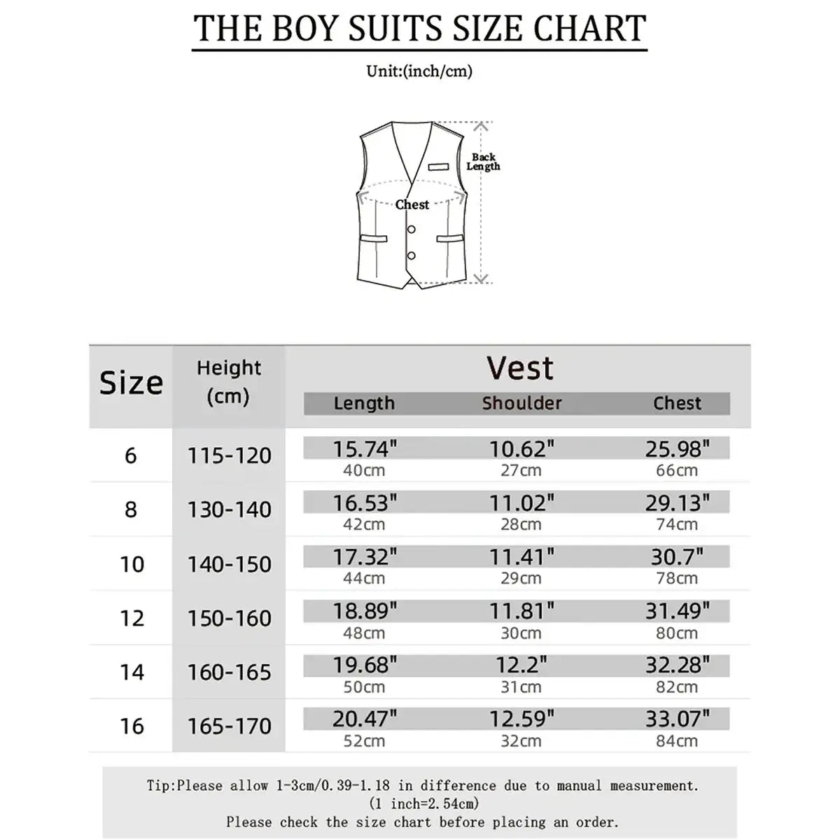 Black Vest Boys Dress Suit Kids Blazer Toddler Wedding Formal Piano Performance Waistcoats Children School Party Navy Clothes