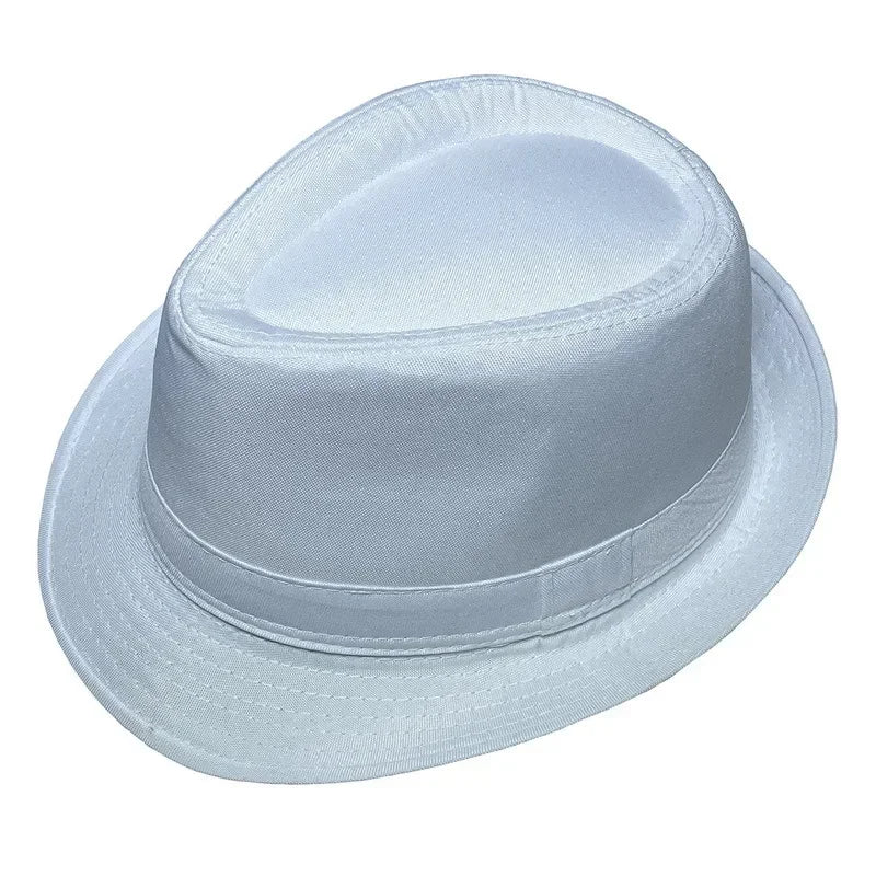 Summer Solid Bright Color Sun Hat British Jazz Hat Top Hat Men's Top Hat Winter Middle-aged and Elderly Jazz Warm Hat Fedora Hat