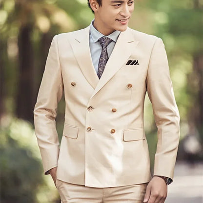 Royal Blue/Burgundy Man Suits Classic Black Lapel Wedding Suits 3 Pieces (Jacket+Pants+Vest)