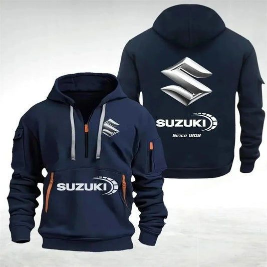 sweatshirts, hoodies, half-pocket autumn and winter outdoor sports jackets, racing and motorcycle men's and women's wear