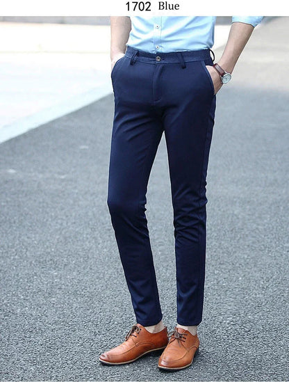 Black Suit Pants for Men Spring and Autumn Stretchy and Non-Ironing Office Trousers Slim Fit Formal Pants for Men Dress Pants