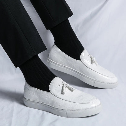 Zapatos De Hombre Loafers Men's Tassel Slip-On Comfortable Men Leather Shoes Casual Shoes Fashion Oxford Shoes Large Size 38-47