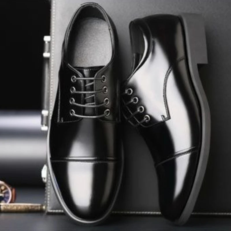 Round Toe Lace Up Business Social Shoe for Men Casual High Quality Fashion 2025 Style New Spring Autumn Dress Loafers Shoes Man