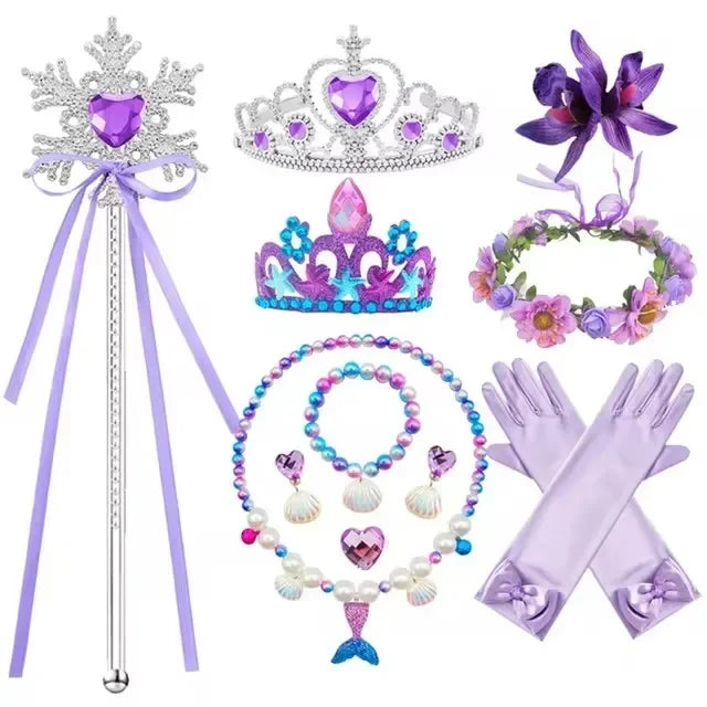 Mermaid Dress Girls Kids Cosplay Dresses Princess Costume Perform Clothes Birthday Party Halloween Clothing