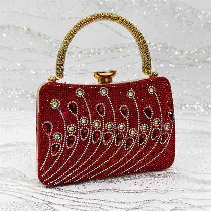 2025 Elegant Rhinestone Pointed Toe Pumps With Matching Bag Set Large Size shoes Big Bag for Women's Party High Heels