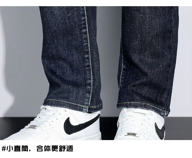Big Tall Clothes Men's Jeans Extral Long Leg Length Straight Denim Pant Male Lengthened Trouser Slim Thin 190cm 200 Cm 120cm 110