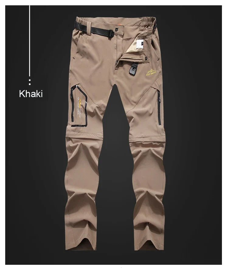 Men's Hiking Pants Trekking Convertible Quick Dry Lightweight Zip-Off Outdoor Travel Camping Fishing Pants