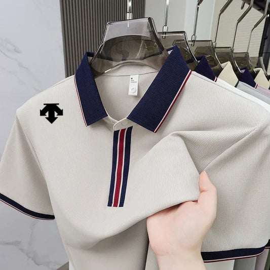 Luxury fashion brand summer designer new exquisite embroidered polo shirt personalized men's comfortable breathable short sleeve