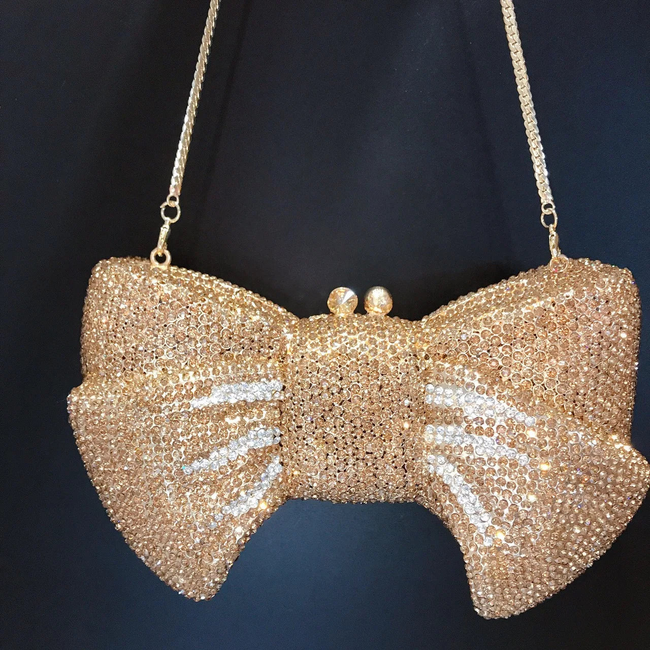 Bow Hollow out Crystal Banquet Wedding Party Dress Bag Rhinestone Luxury Designer Handbag Stone Elegant Bow Clutch Purse Bag
