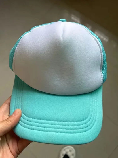 Unisex Cheaper 5 Panel Trucker Hat For Adult Summer Net Baseball Cap Men Women Sponge Mesh Adjustable Sun Hat Visor