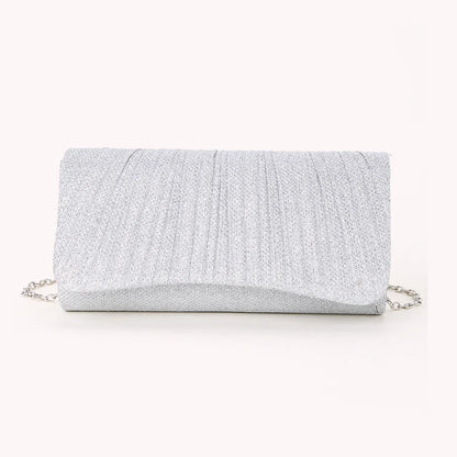 Women Shiny Crossbody Bag Elegant Sparkle Shoulder Bags Clutch Bag Fashion Chain Tote Handbag Ladies Chic Evening Wedding Clutch