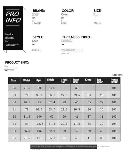 Harajuku Fashion Men's High-end Embroidered Jeans Korean Style Prints Patches Slim Fit Casual Spring Autumn Cowboy Trousers