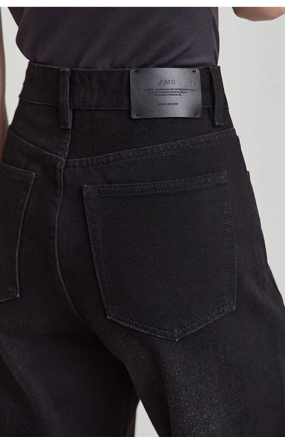 Minimalism Women Jeans 2025 Autumn Vintage Denim Pants Loose Wide Leg Pants Woman Casual Pants Female Trousers 12551002