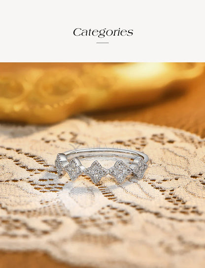 Bagues en Moissanite Synthétique Ronde D VVS1 ATTAGEMS Bagues de Mariage Classiques en Argent Sterling 925 Marques de Luxe pour Femme 2026 Haute Qualité