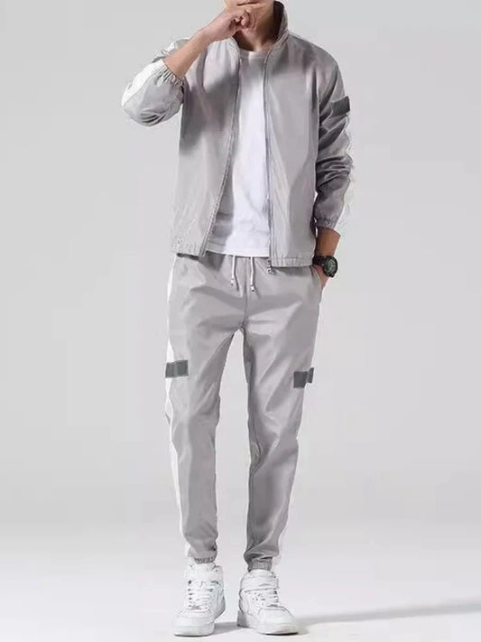 Sports Suit Men's Spring and Autumn Casual Running Sportswear Cardigan Casual Sweater Three-piece Suit
