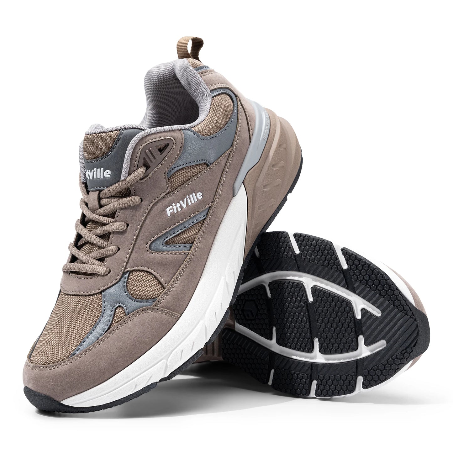 Newest Walking Shoes for Men Wide Width Sneakers with Arch Support for Flat Feet Heel Pain Relief Plantar Fasciitis