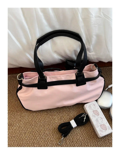 Korean Cute Harajuku Style Y2k Large Capacity Handbag Shoulder Bags Nylon Waterproof Cloth Commuter Storage Bags Women's Bag