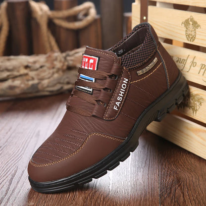 Winter Men Boots Waterproof Snow Boots Warm Fur Casual Men Shoes Antislip Ankel Boots Plush Cotton Shoes 2024