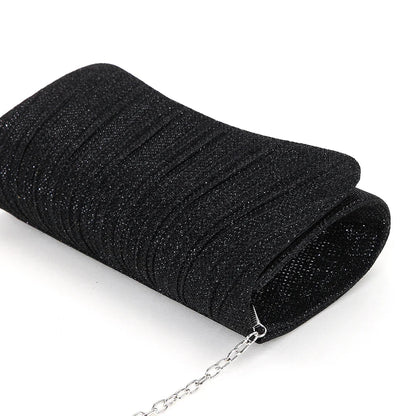 Women Shiny Crossbody Bag Elegant Sparkle Shoulder Bags Clutch Bag Fashion Chain Tote Handbag Ladies Chic Evening Wedding Clutch
