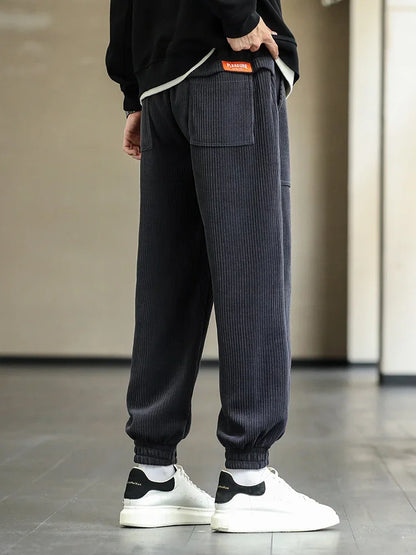 Pants Men Loose Fit Baggy Sweatpants Casual Fashion Streetwear Trend Autumn Winter Harem Joggers Trouser Male Plus SIze