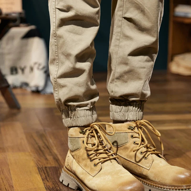 Joggers Cargo Pants Mens Casual Hip Hop Multi-Pocket Male Trousers Sweatpants Streetwear Techwear Tactical Khaki Pants BLW9106