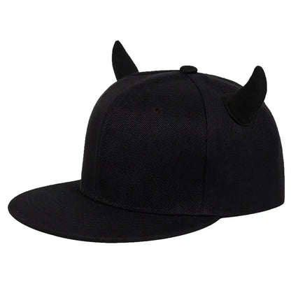 Unisex Horns Snapback Hip-hop Hats Spring and Autumn Outdoor Adjustable Casual Baseball Caps Sunscreen Hat