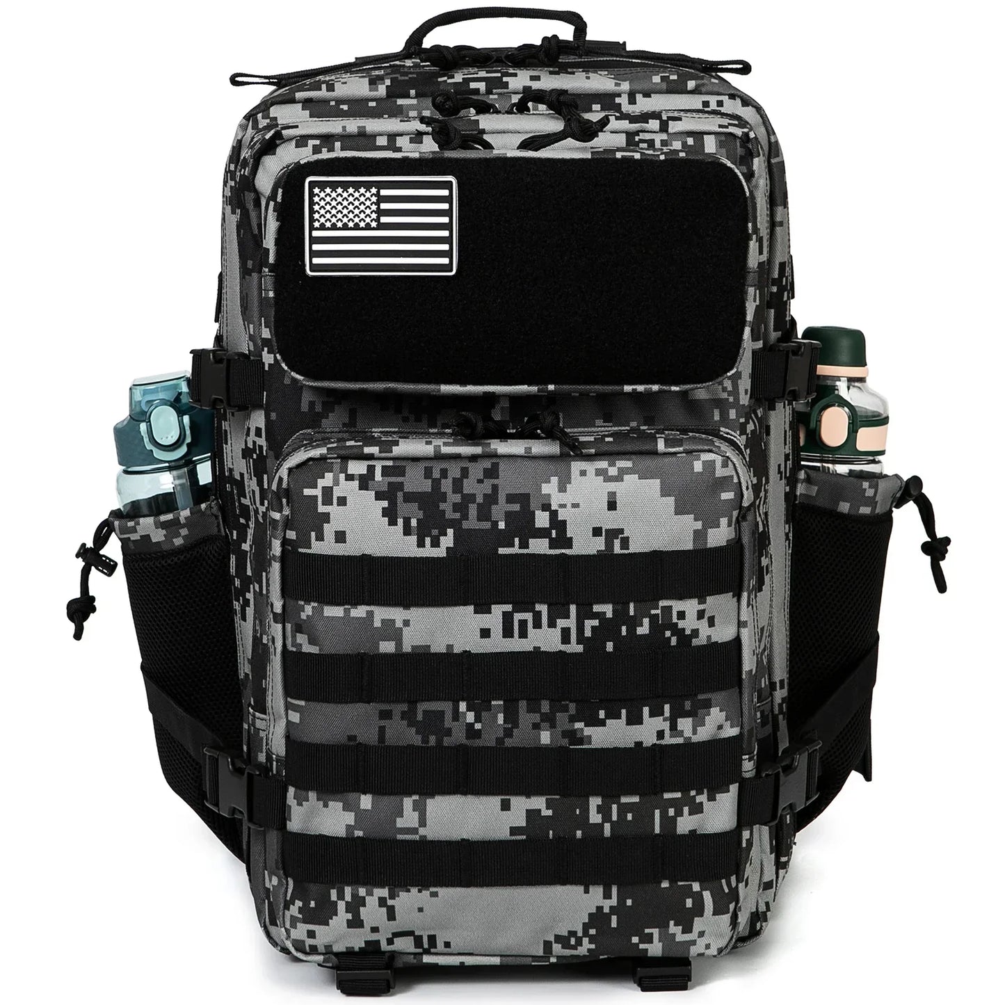 45L Tactical Backpack survival Bag Hunting MOLLE Backpack GYM For Men EDC Outdoor Hiking Rucksack Witch Bottle Holder