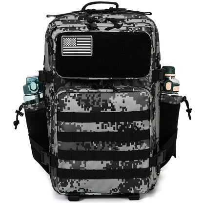 45L Tactical Backpack survival Bag Hunting MOLLE Backpack GYM For Men EDC Outdoor Hiking Rucksack Witch Bottle Holder