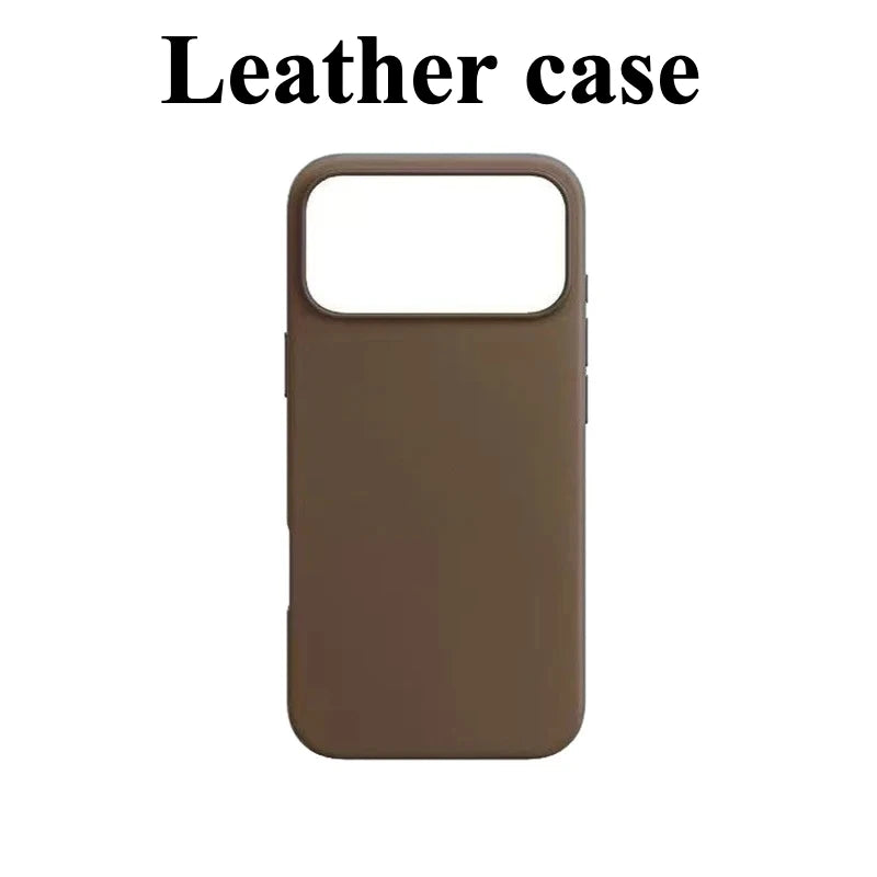 Official Leather Case for MagSafe Wireless Charging Case for IPhone 17 Pro Max Air 16 15 14 13 Pro Max Original Anti-Drop Cover