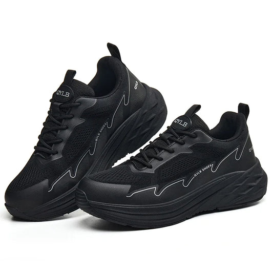 Protective work sneakers with plastic toe lightweight work shoes for men industry anti puncture Work Boots non-slip safety shoes