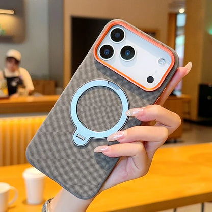 funda For iPhone Air Case ELVEV Magnetic Luxury PU Leather Anti-fall with Rotatable Ring Stand Cover for iphone17 pro max كفر