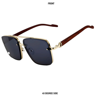 UV400 Protection Square Sunglasses Women Trendy Beach Vacation Brand Design Wooden Vintage Retro Sunglass Men Fashion Glasses