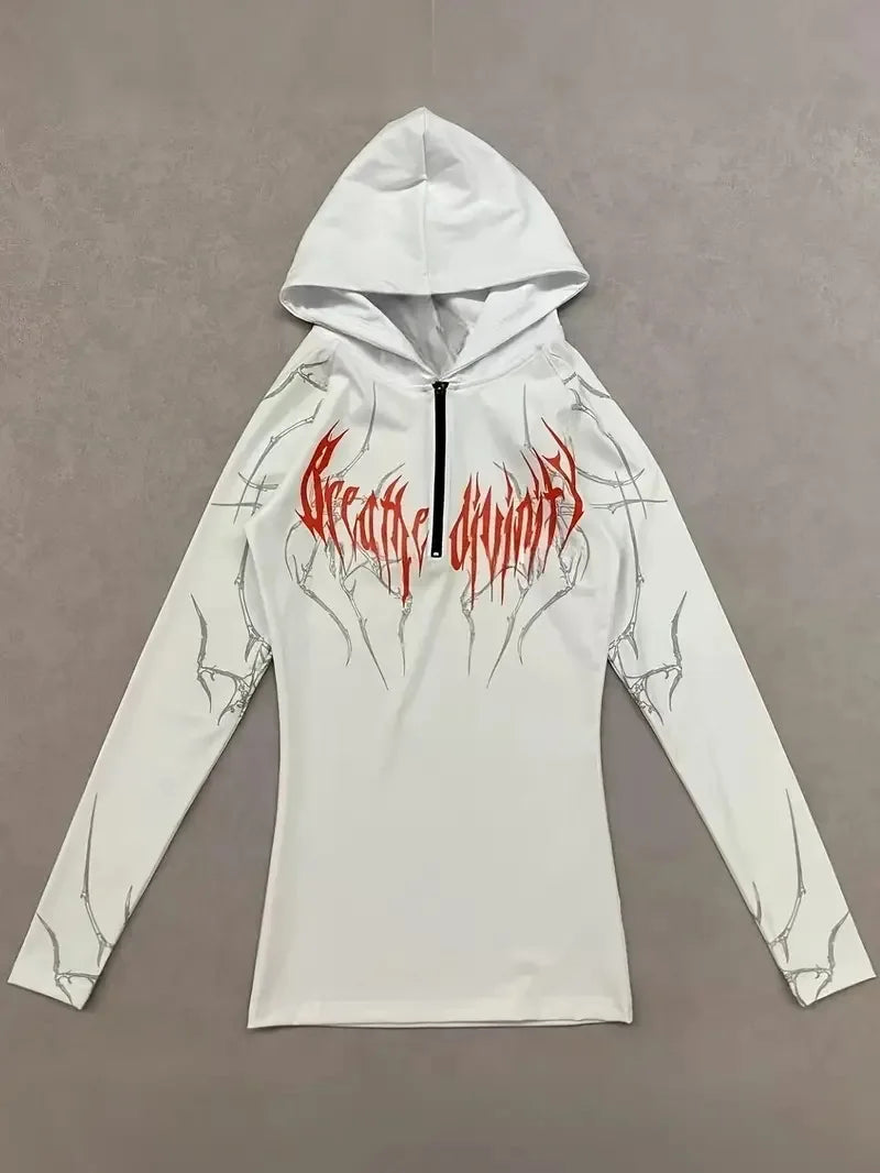 Men'S European Size Sports Fitness Pullover Sweatshirt，Hooded Bodysuit Half-Zip Quick-Dry Stretchy Long-Sleeve Sweatshirt。