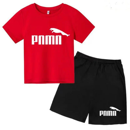 Des vêtements esthétiques pour les enfants de 3 à 12 ans, T-shirt imprimé avec des lettres, blouse à manches courtes et pantalon