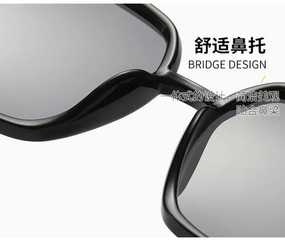 Luxury Square Designer Fashion Big Polarized Sunglasses For Women Glasses Brand 2024 Woman Women's Retro Shades UV400 Eyewear