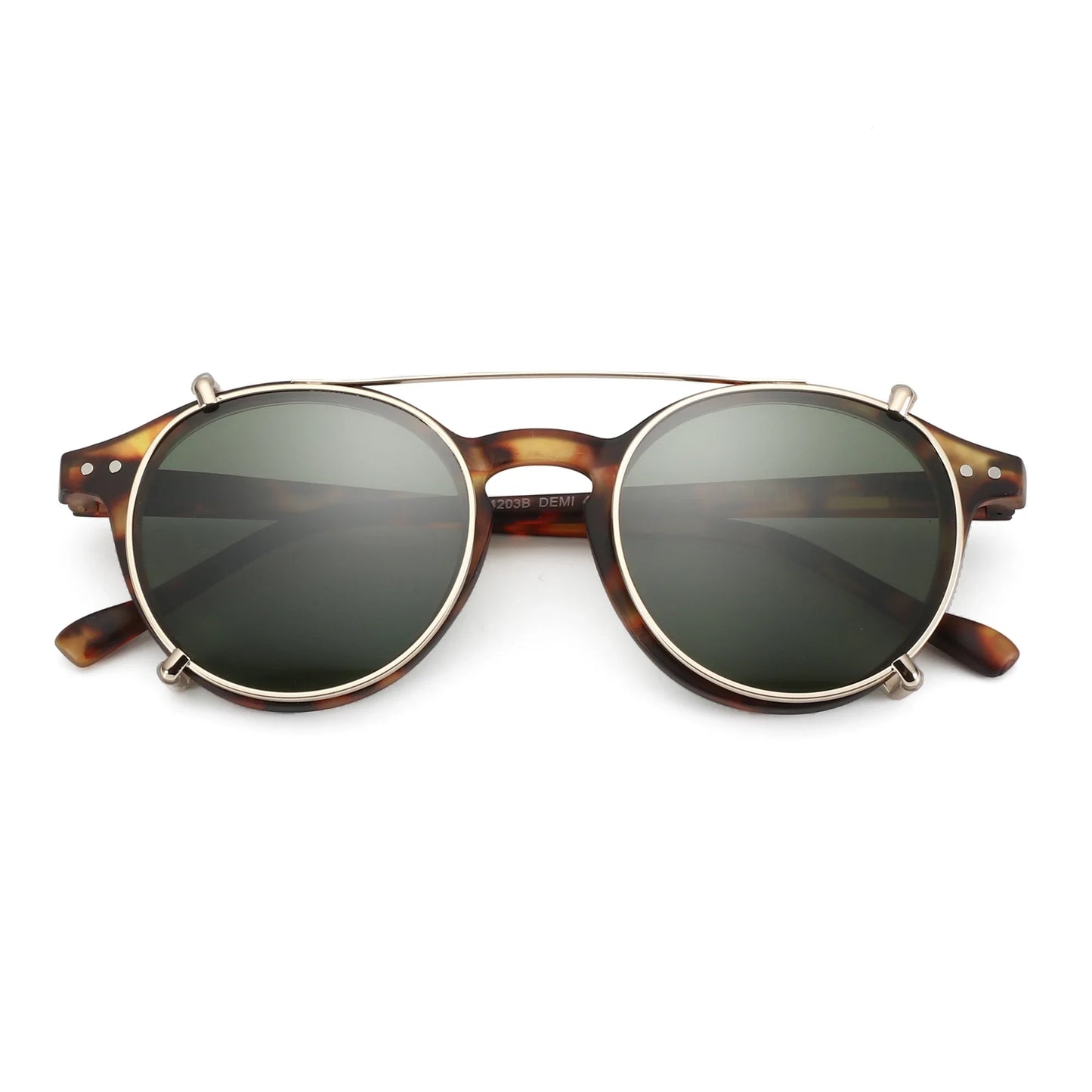 Steampunk Style Clip On Sunglasses for Men Women Anti Blue Light Glasses+Polarized Clip Fashion/Retro Computer Eyewear