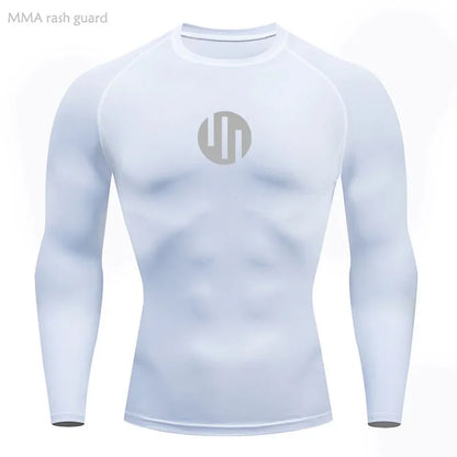 Running Men's Compression Long sleeve T-Shirt Gym Sports underwear Quick-drying Sweat-Wicking Sunscreen Second Skin Workout Men