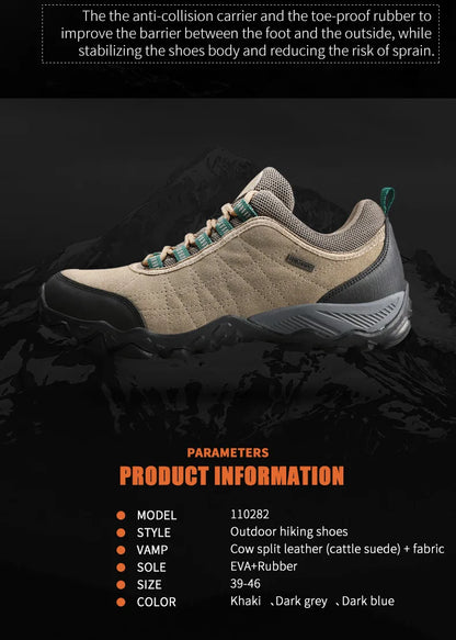 Hiking Shoes Mens Luxury Designer Winter Climbing Trekking Sneakers for Men Leather Outdoor Sports Work Man Shoes 110282A