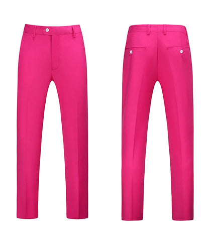 2026 New Men's Middle Waist Pants, 25 Color Choice, Elegant Office Men Trouser, Modest Green Pink Yellow Asian Size M-6XL