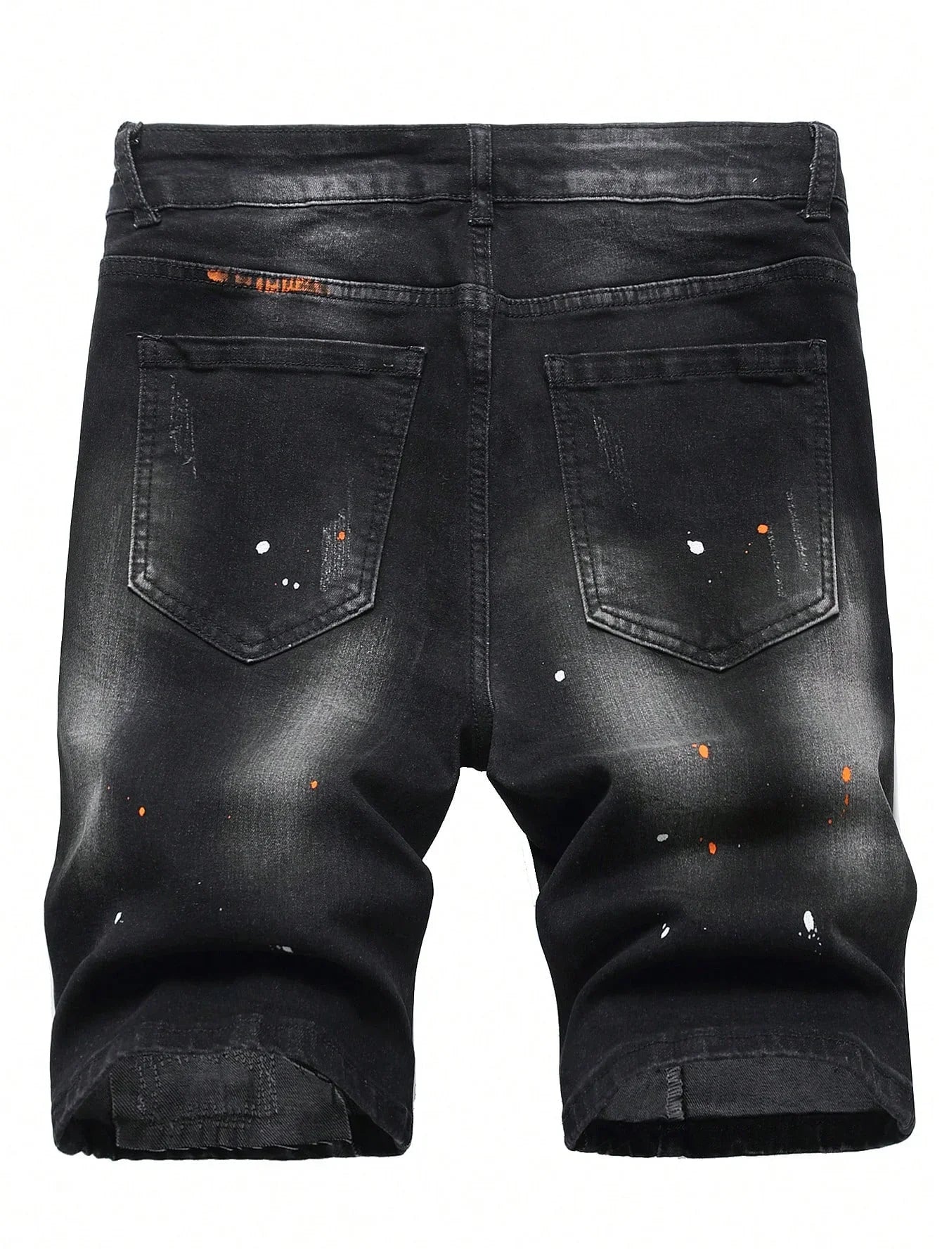 Summer Ripped Shorts Jeans Men Denim Shorts Pants Straight Stretch Casual Cool Thin Knee Length Fashion Brand Daily Trousers