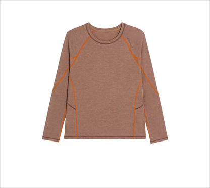 Unisex All-Season Outdoor Sports Long Sleeve Base Layer: Wool & Lyocell Blend, Breathable & Moisture-Wicking