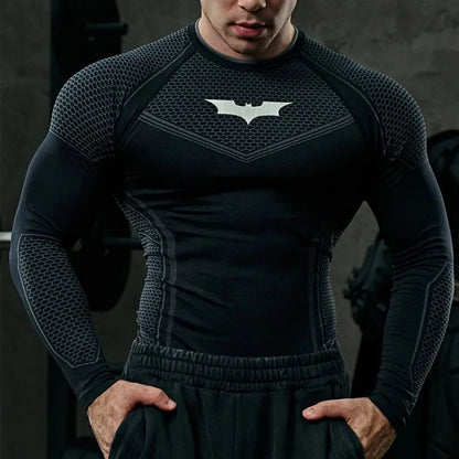 2026 Spring Men's Slim Fit Ice Silk Long sleeves T-Shirt O-Neck Gym quick dry Fashion Top New Style running T-shirt men Clothing