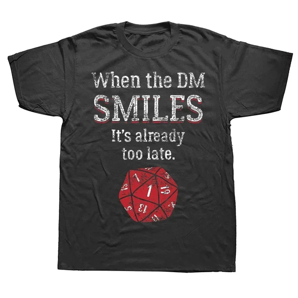 Novelty Dungeon Dragon T Shirts Graphic Streetwear Short Sleeve I Have A Plan D20 Dice Role Playing Game DnD T-shirt Men