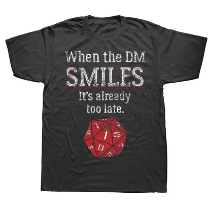 Novelty Dungeon Dragon T Shirts Graphic Streetwear Short Sleeve I Have A Plan D20 Dice Role Playing Game DnD T-shirt Men